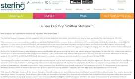 
							         Gender Pay Gap Written Statement - Sterling Group Umbrella Company								  
							    