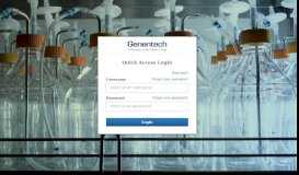 
							         Genentech Quick Access Login New user? Forgot your ...								  
							    