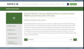
							         General Atlantic Acquires Additional Stake in Carlyle-backed PNB ...								  
							    