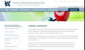 
							         General Cardiology | Waco Cardiology Associates								  
							    