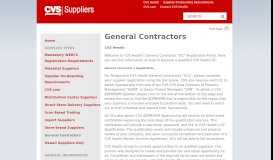 
							         General Contractors | CVS Caremark Suppliers								  
							    