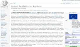 
							         General Data Protection Regulation - Wikipedia								  
							    