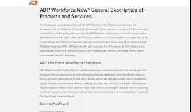 
							         General Description of Products and Services | ADP Major Accounts 50								  
							    