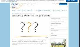 
							         General FAQ DAAD Scholarships & Grants - DAAD.org								  
							    