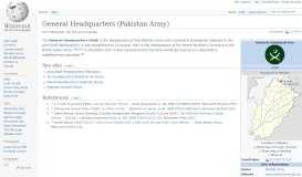 
							         General Headquarters (Pakistan Army) - Wikipedia								  
							    