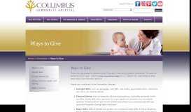 
							         General Information - Columbus Community Hospital								  
							    