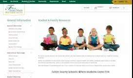 
							         General Information / General Information - Fulton County Schools								  
							    