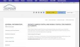 
							         General Information / Infinite Campus Portal - Thompson School District								  
							    