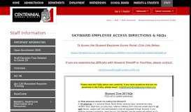 
							         General Information / Skyward Employee Access Directions & FAQs								  
							    