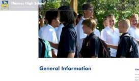 
							         General Information - Thames High School								  
							    