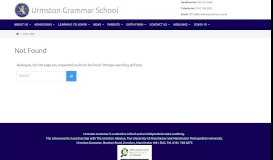 
							         General Information – Urmston Grammar School								  
							    