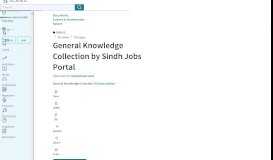 
							         General Knowledge Collection by Sindh Jobs Portal | Nature - Scribd								  
							    