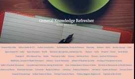 
							         General Knowledge Refresher – By Desh Deepak Khanna								  
							    