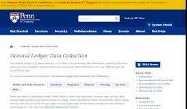 
							         General Ledger Data Collection | UPenn ISC								  
							    