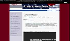 
							         General Motors - National Automotive Service Task Force								  
							    