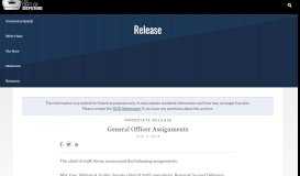 
							         General Officer Assignments > U.S. DEPARTMENT OF ...								  
							    