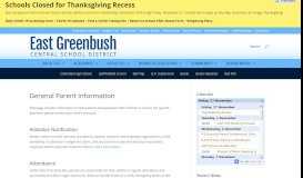 
							         General Parent Information | East Greenbush CSD								  
							    