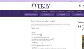 
							         General Parent Information | Troy City School District								  
							    