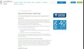 
							         General Practice Teaching | Goodfellow Unit								  
							    