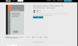 
							         General Safety Orientation for Contractors - Encana - Yumpu								  
							    