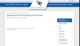 
							         General School Information for Parents – Parents – South Lake Middle ...								  
							    