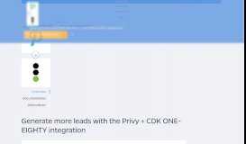 
							         Generate more leads with the Privy + CDK ONE-EIGHTY ...								  
							    