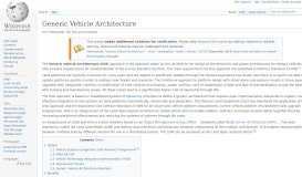 
							         Generic Vehicle Architecture - Wikipedia								  
							    