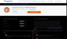 
							         Generix Group SOLOCHAIN WMS Reviews 2019 - Capterra								  
							    