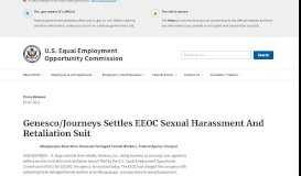 
							         Genesco/Journeys Settles EEOC Sexual Harassment And Retaliation ...								  
							    