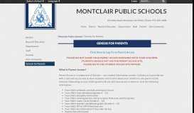 
							         Genesis for Parents - Montclair Public Schools								  
							    