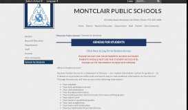 
							         Genesis for Students - Montclair Public Schools								  
							    