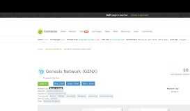 
							         Genesis Network USD Chart (GENX/USD) | CoinGecko								  
							    