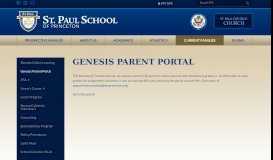 
							         Genesis Parent Portal - St. Paul School Princeton								  
							    