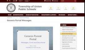 
							         Genesis Portal Messages - Township of Union Public School District								  
							    