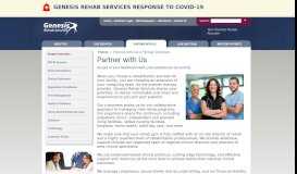 
							         Genesis Rehab Services > Partner with Us > Partner Overview								  
							    