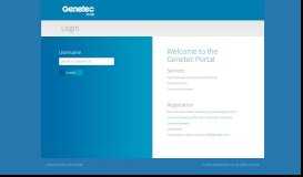 
							         Genetec™ Portal: Login								  
							    