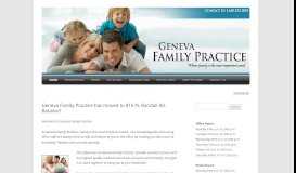 
							         Geneva Family Practice | Where family is the most important word								  
							    