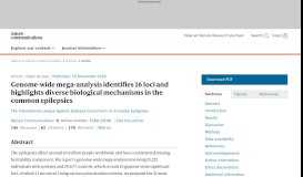
							         Genome-wide mega-analysis identifies 16 loci and highlights diverse ...								  
							    