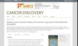 
							         Genomic and Functional Fidelity of Small Cell Lung Cancer Patient ...								  
							    