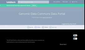 
							         Genomic Data Commons Data Portal | LabWorm								  
							    