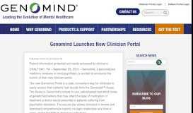 
							         Genomind Launches New Clinician Portal - Genomind								  
							    