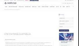 
							         Genuine temporary entrant (GTE) - Australian Migration Agents and ...								  
							    