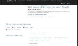 
							         Geo group wfts kronos net login Results For Websites Listing								  
							    