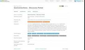 
							         GeoConnections - Discovery Portal | re3data.org								  
							    