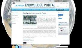 
							         GeoEye partners up with Fugro | UN-SPIDER Knowledge Portal								  
							    