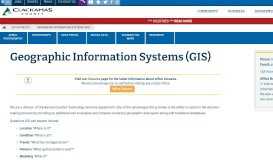 
							         Geographic Information Systems (GIS) | Clackamas County								  
							    