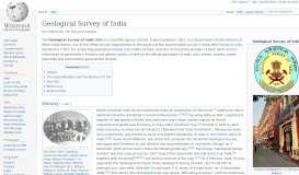 
							         Geological Survey of India - Wikipedia								  
							    