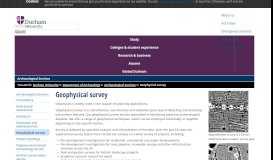 
							         Geophysical survey - Durham University								  
							    