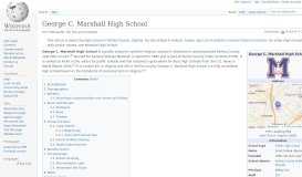 
							         George C. Marshall High School - Wikipedia								  
							    