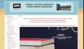 
							         George H. Mitchell Elementary School Parents' Association								  
							    